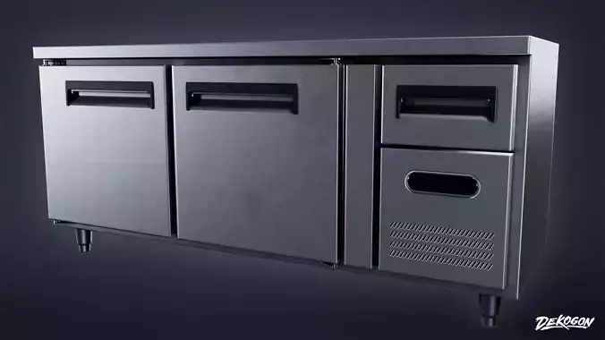 KITCHEN - Industrial Fridge 01 - LOW POLY