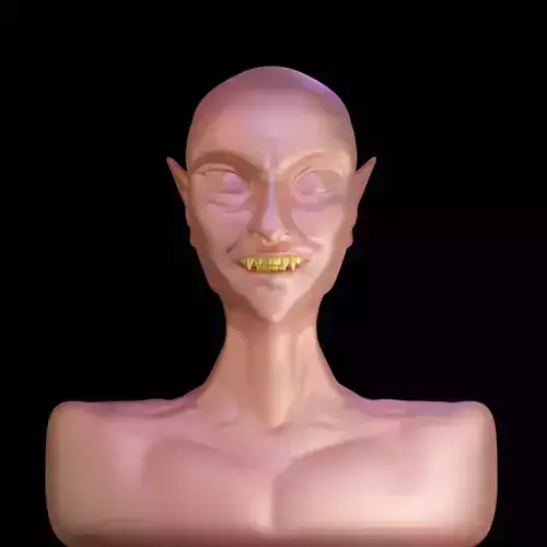 Upper body vampire statue 