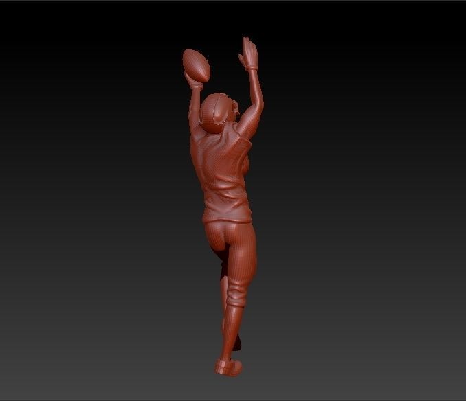 American Football Ball PLAYER Charm Pendant Necklace JEWELRY 3D print model_3