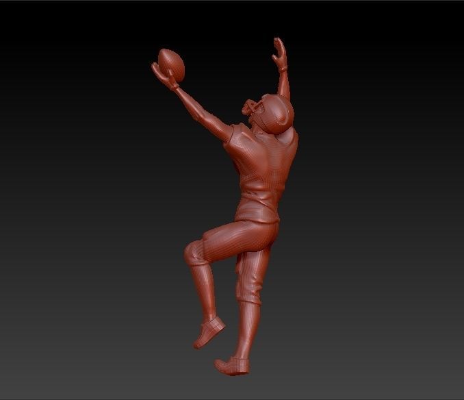 American Football Ball PLAYER Charm Pendant Necklace JEWELRY 3D print model_2