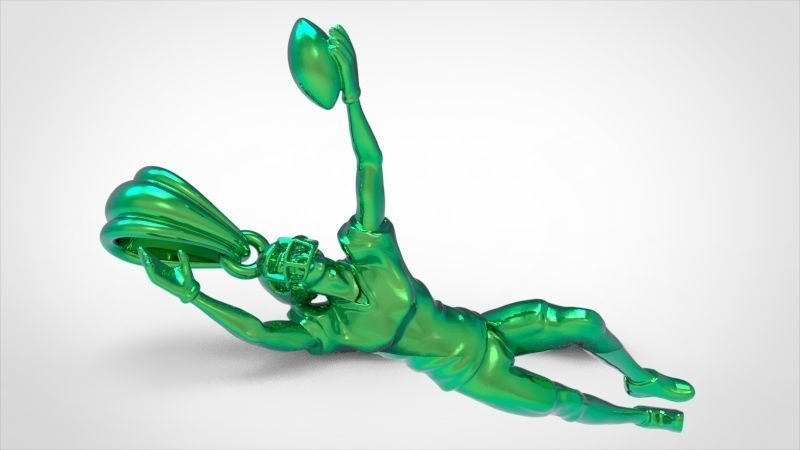 American Football Ball PLAYER Charm Pendant Necklace JEWELRY 3D print model_21