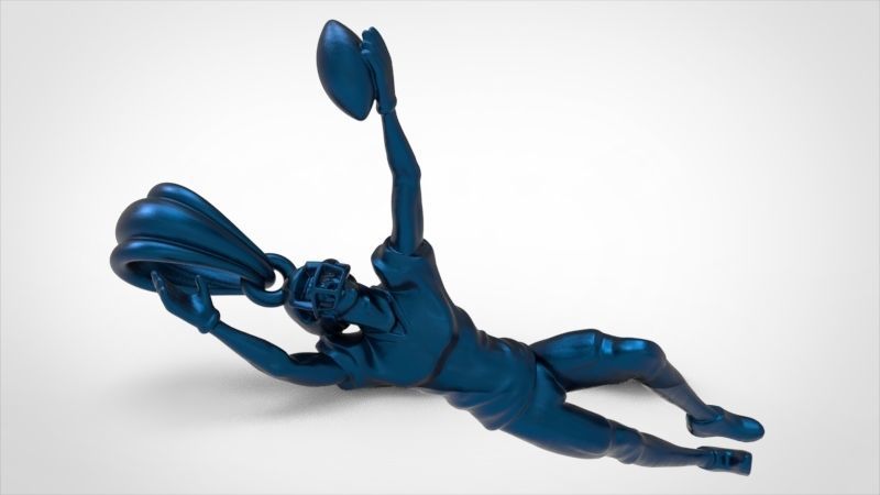 American Football Ball PLAYER Charm Pendant Necklace JEWELRY 3D print model_20