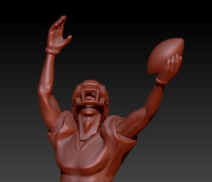 American Football Ball PLAYER Charm Pendant Necklace JEWELRY 3D print model_1