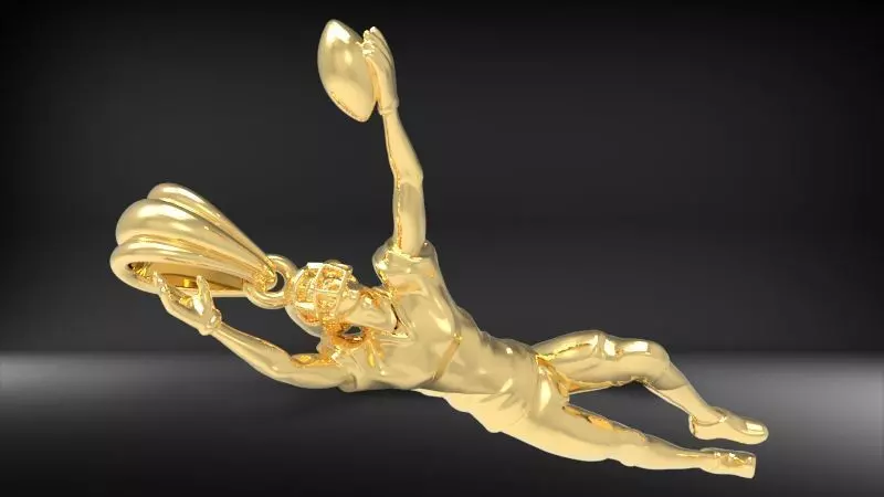 American Football Ball PLAYER Charm Pendant Necklace JEWELRY 3D print model_0