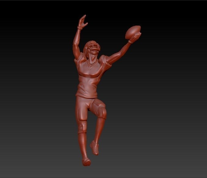 American Football Ball PLAYER Charm Pendant Necklace JEWELRY 3D print model_4