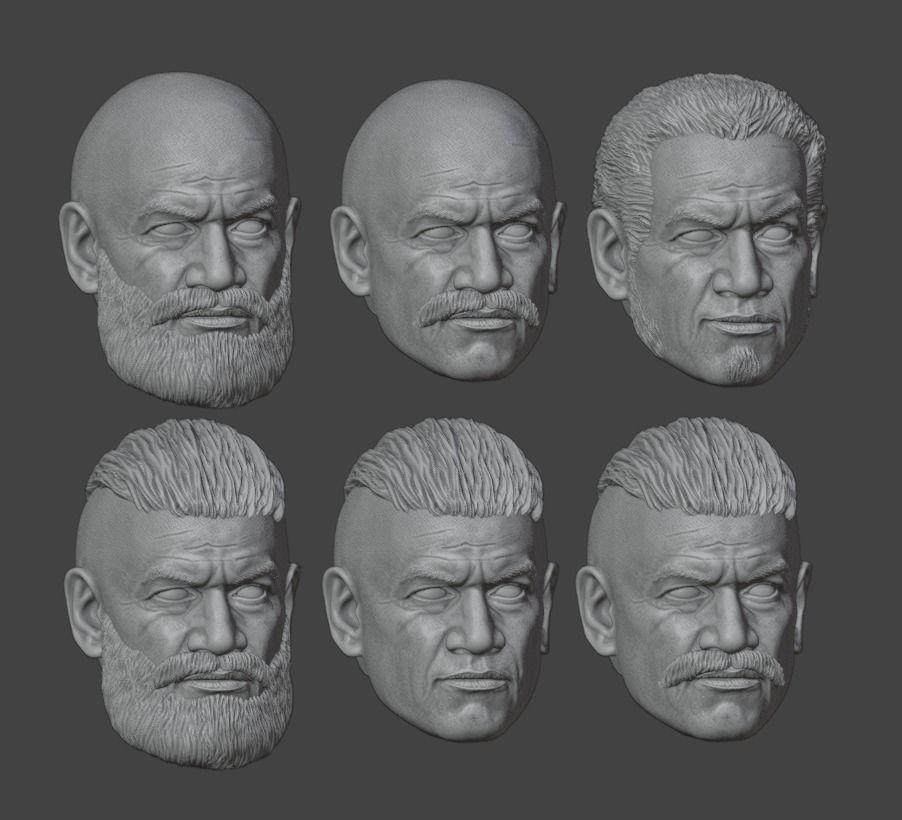 One-Twelfth Scale Extra Varriant Clone Head 3D Print Files 3D print model_1