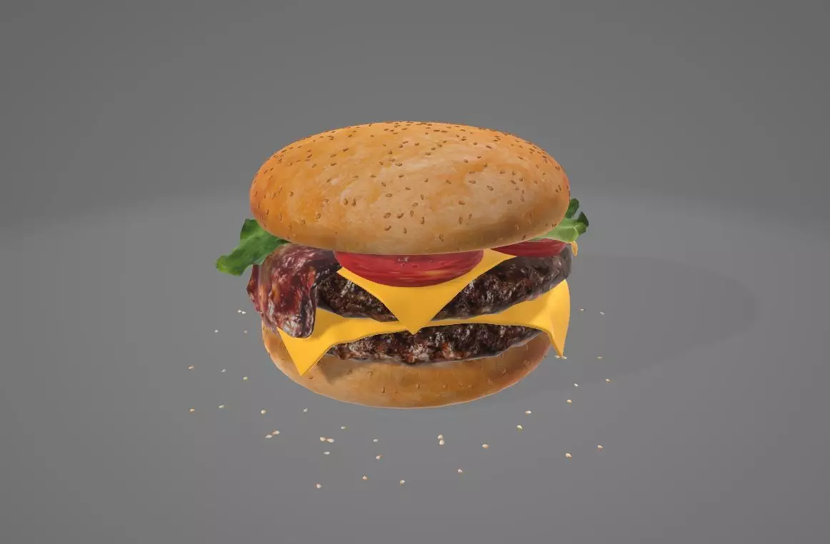 Burger Animation  3D model_0