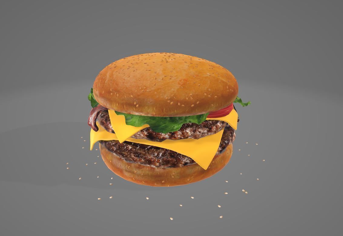Burger Animation  3D model_1