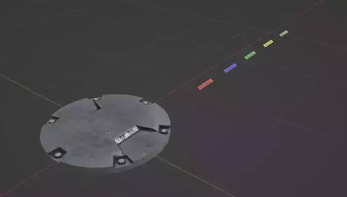 Runway Inset Lights  Low-poly 3D model