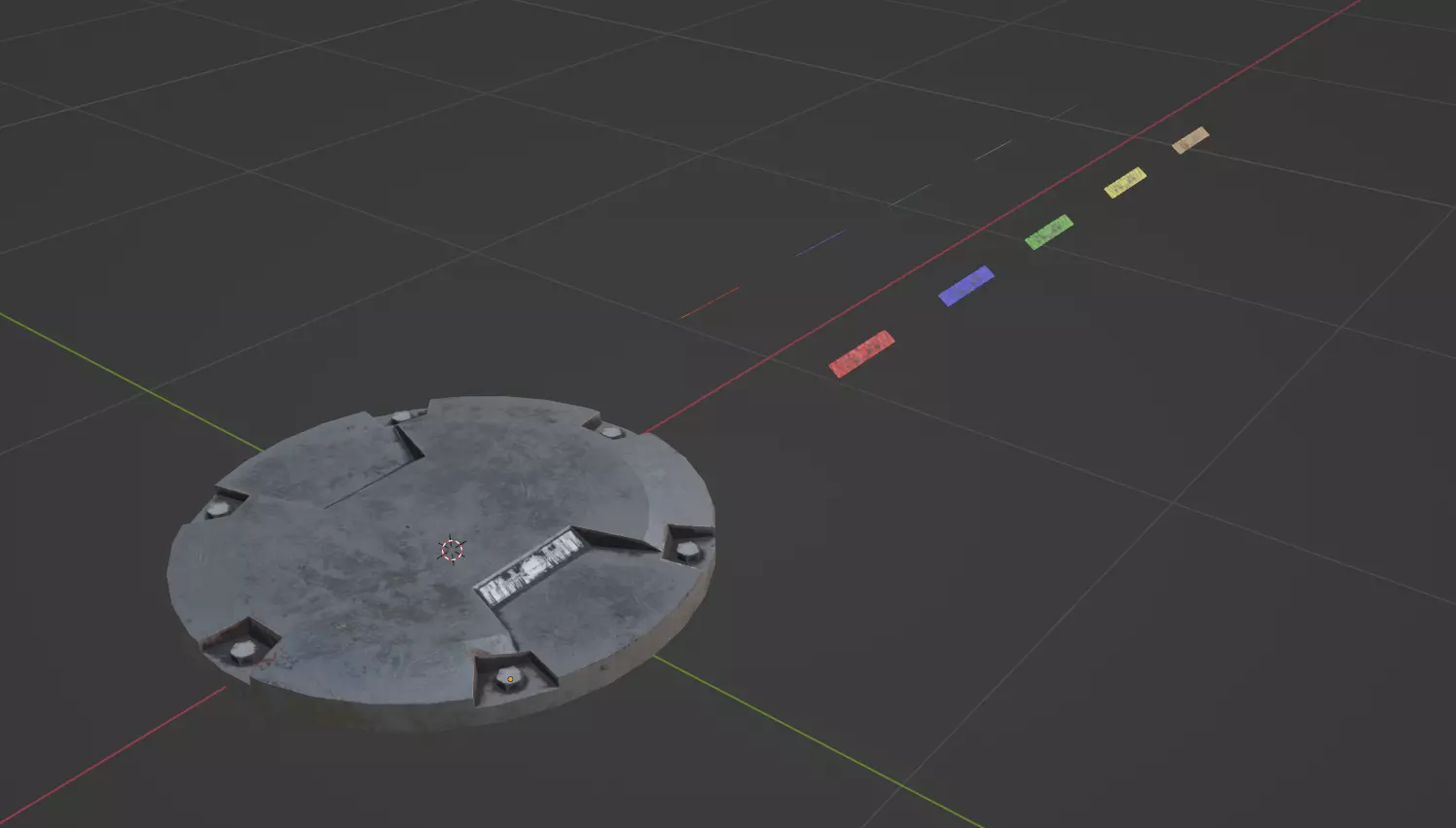 Runway Inset Lights  Low-poly 3D model_0