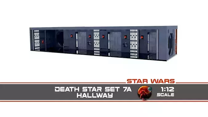 Set 7a - Death Star Hallway 1 1-12 scale Blackseries 3D Model Collection