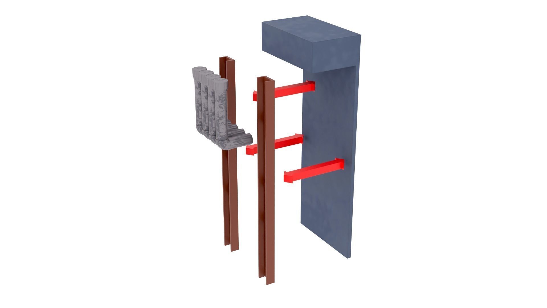 Set 7a - Death Star Hallway 1 1-12 scale Blackseries 3D Model Collection_12