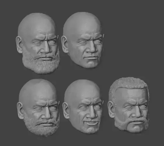 One-Twelfth Scale Old Man Clone Head 3D Print Files