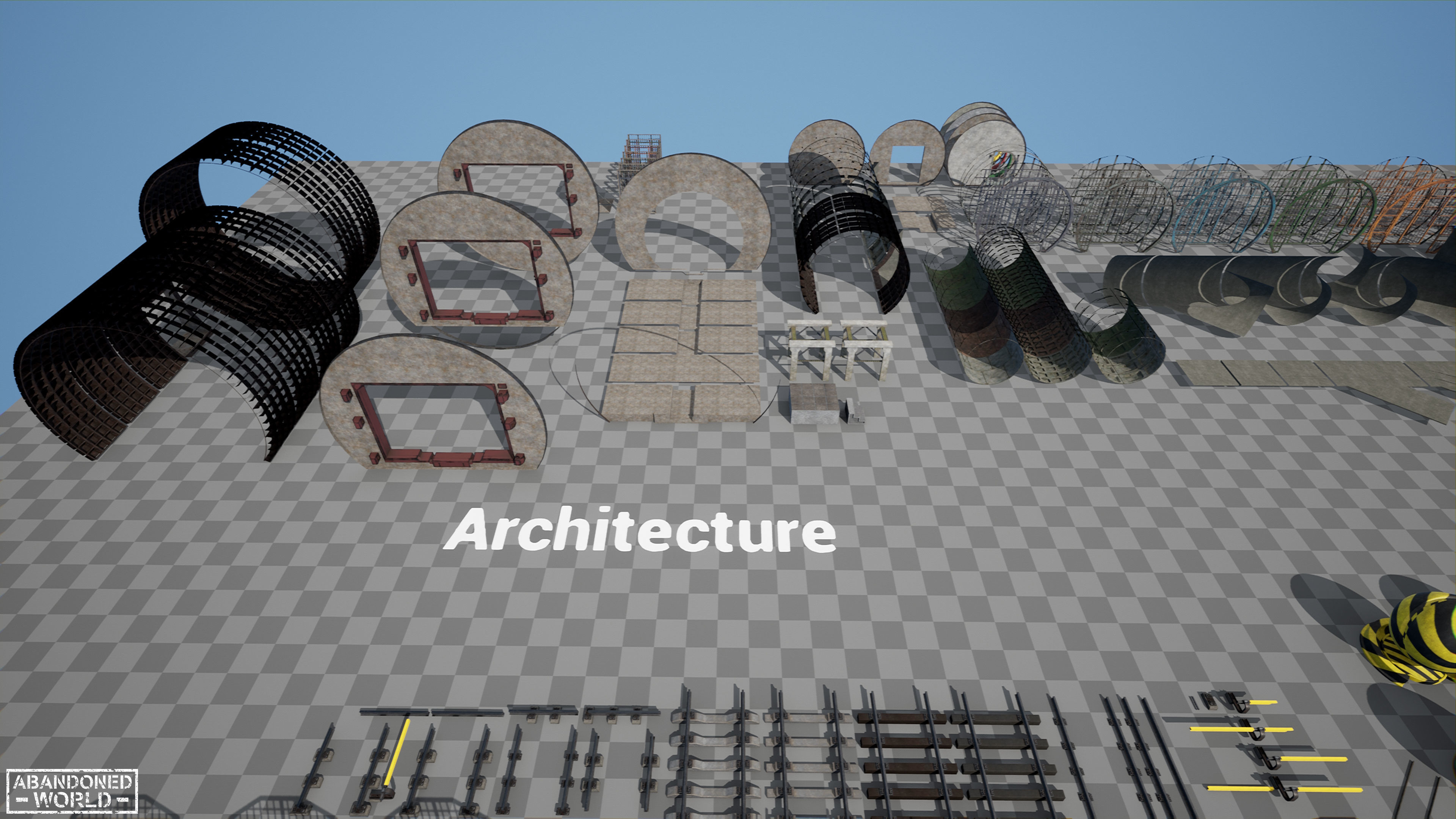 Modular Underground Tunnels for UE Low-poly 3D model_58