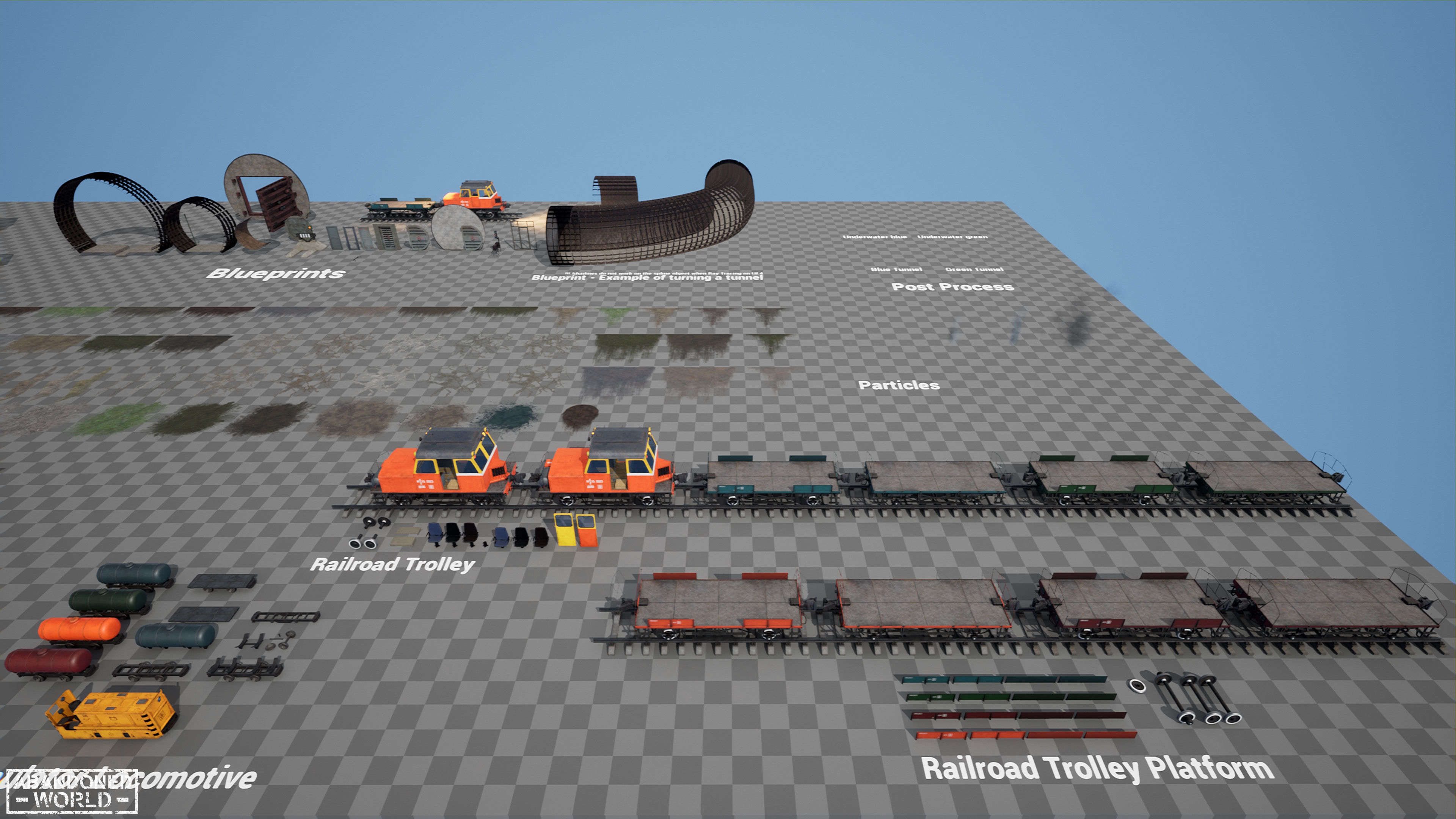Modular Underground Tunnels for UE Low-poly 3D model_57