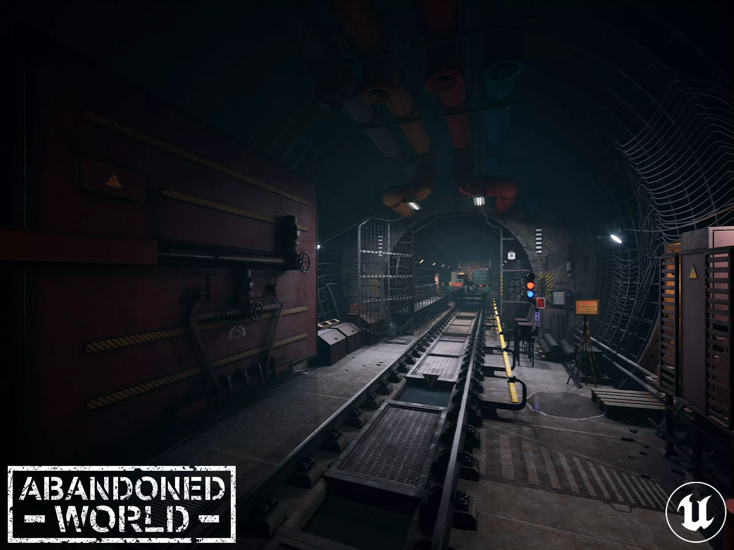 Modular Underground Tunnels for UE Low-poly 3D model_0