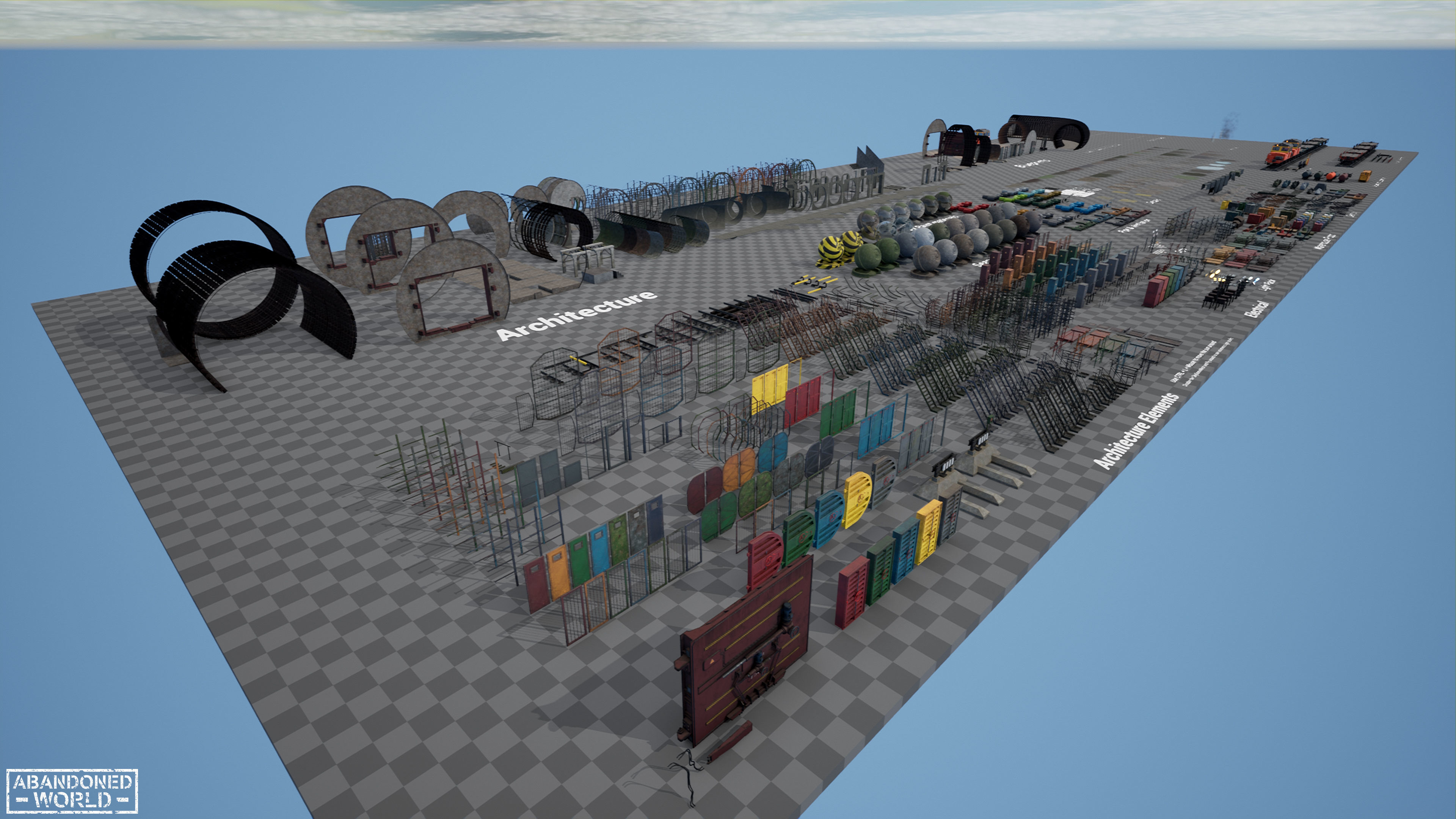 Modular Underground Tunnels for UE Low-poly 3D model_53