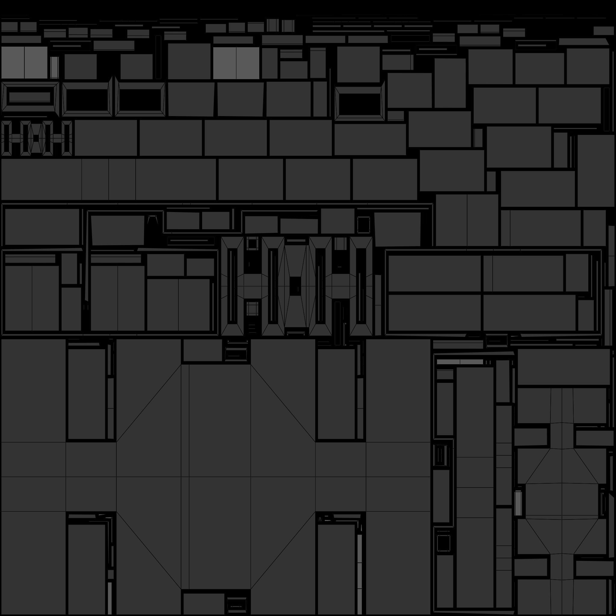 Huge Vr gallery low poly model 60 pictures174 lights 2 chair 3D model_53