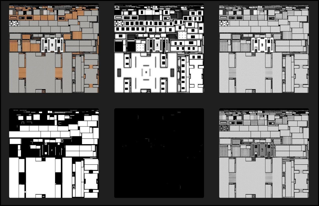 Huge Vr gallery low poly model 60 pictures174 lights 2 chair 3D model_52