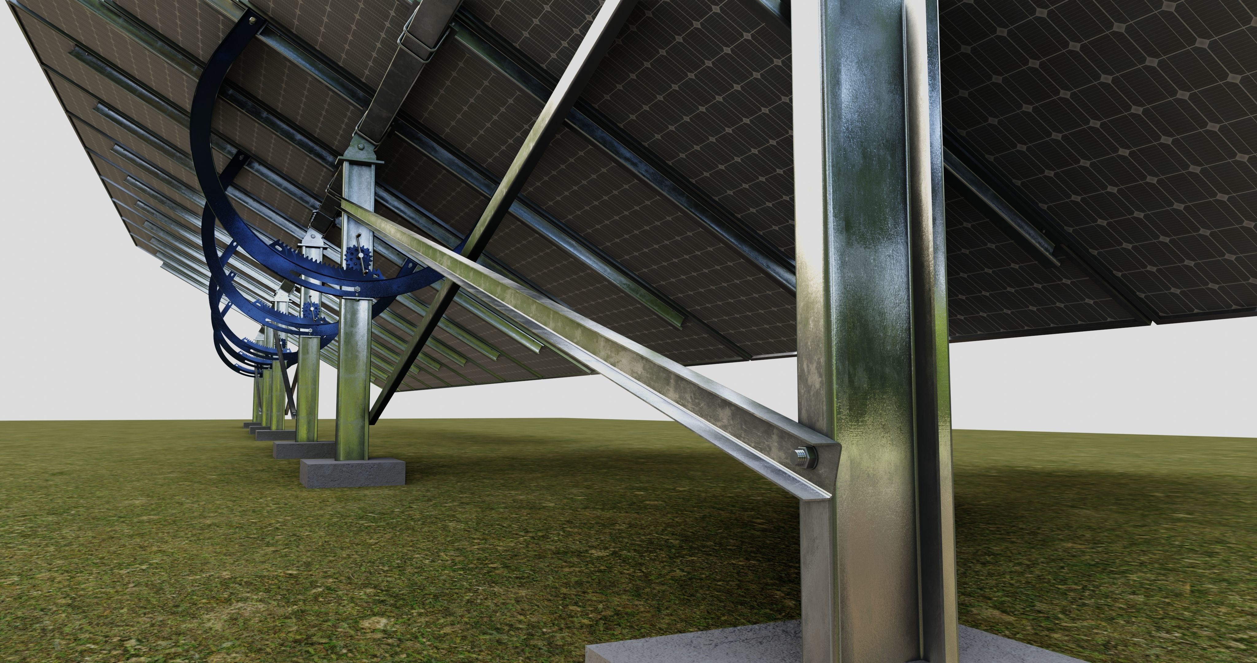 Manual Tracker Solar Energy Structure Type-2 3D model_17