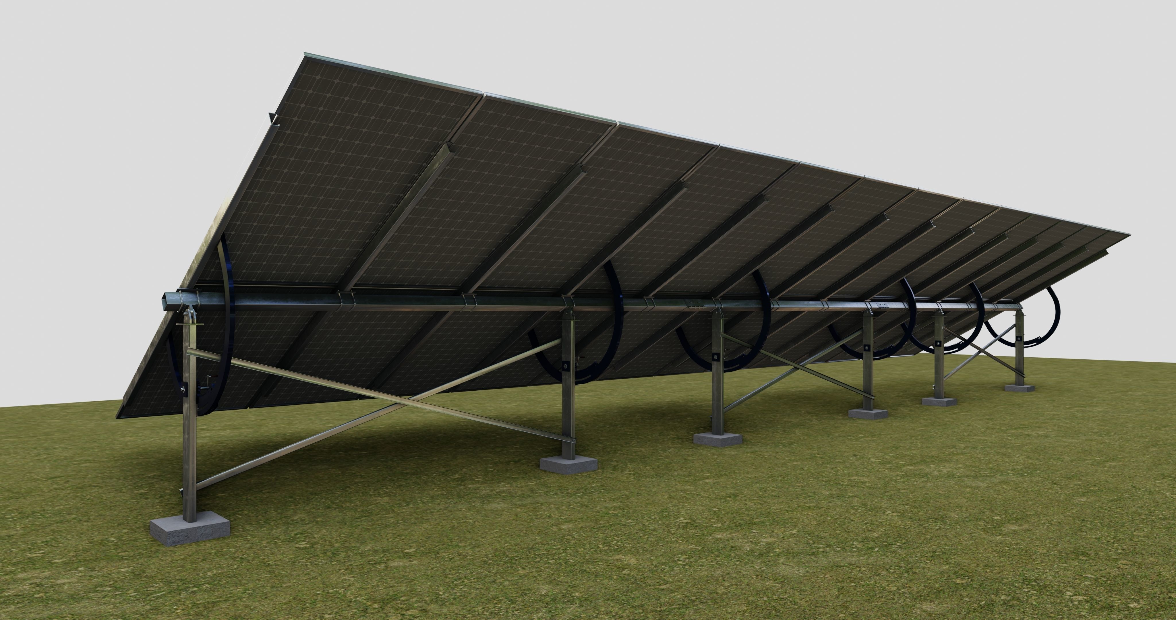 Manual Tracker Solar Energy Structure Type-2 3D model_12