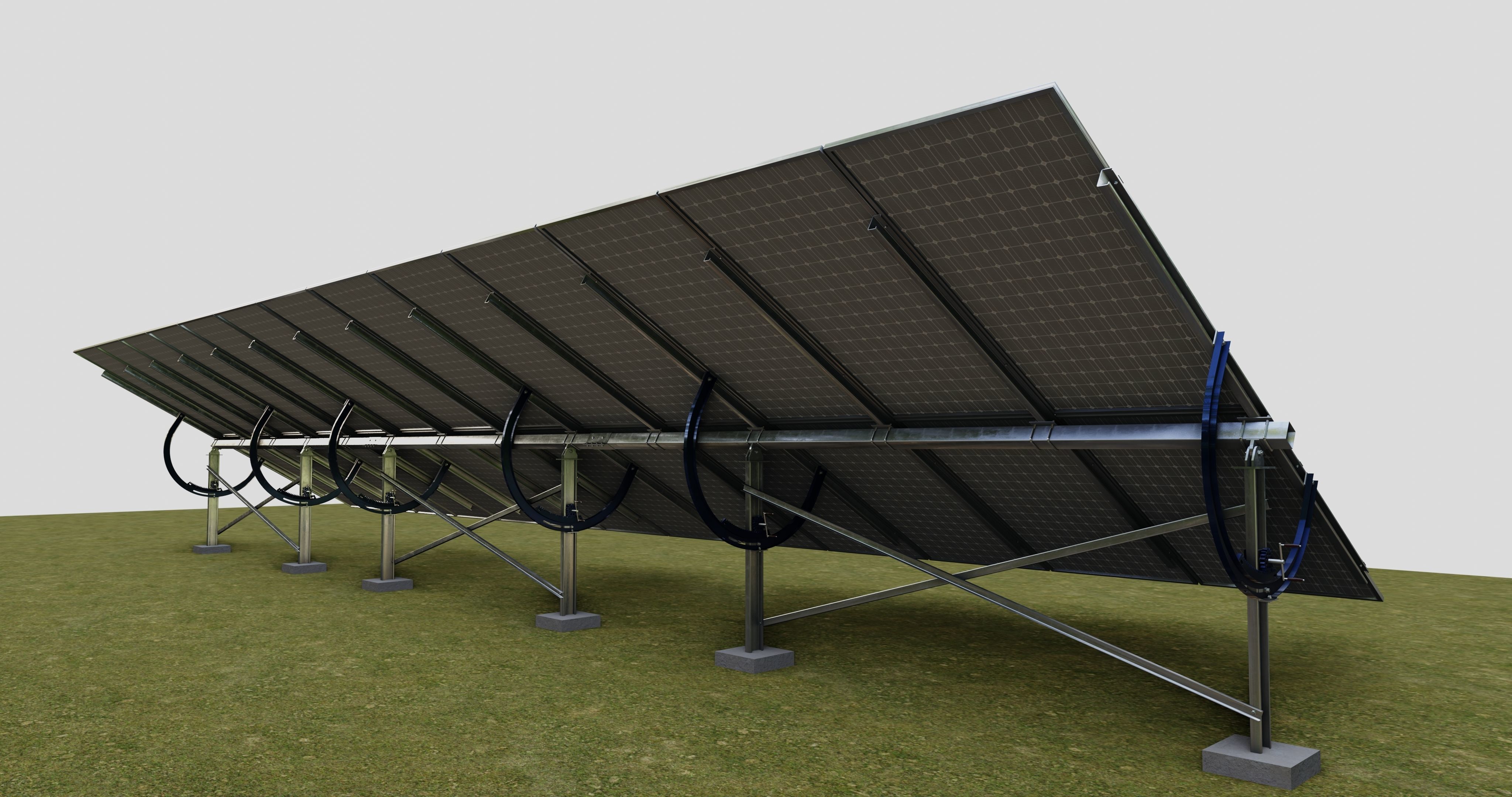 Manual Tracker Solar Energy Structure Type-2 3D model_10