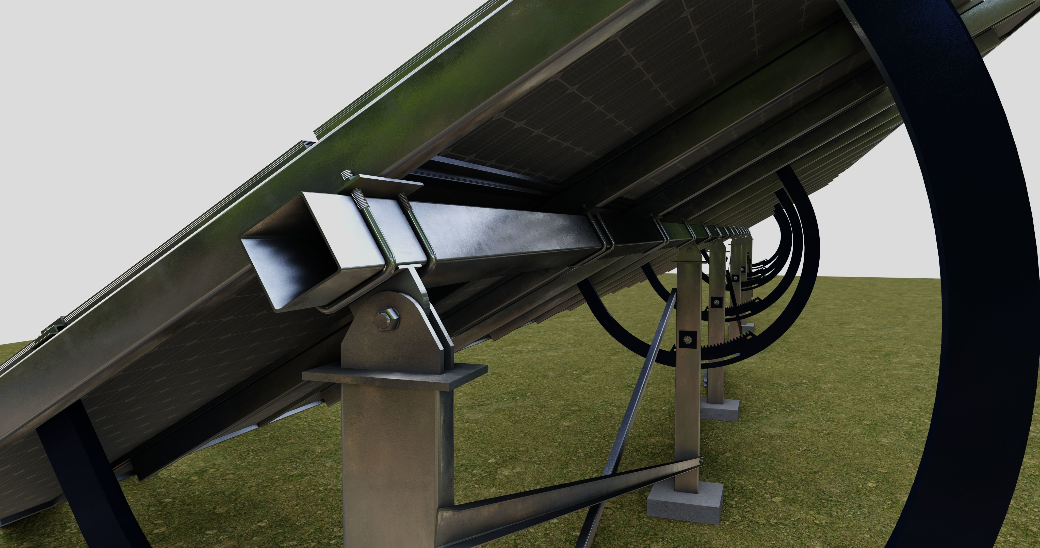 Manual Tracker Solar Energy Structure Type-2 3D model_8