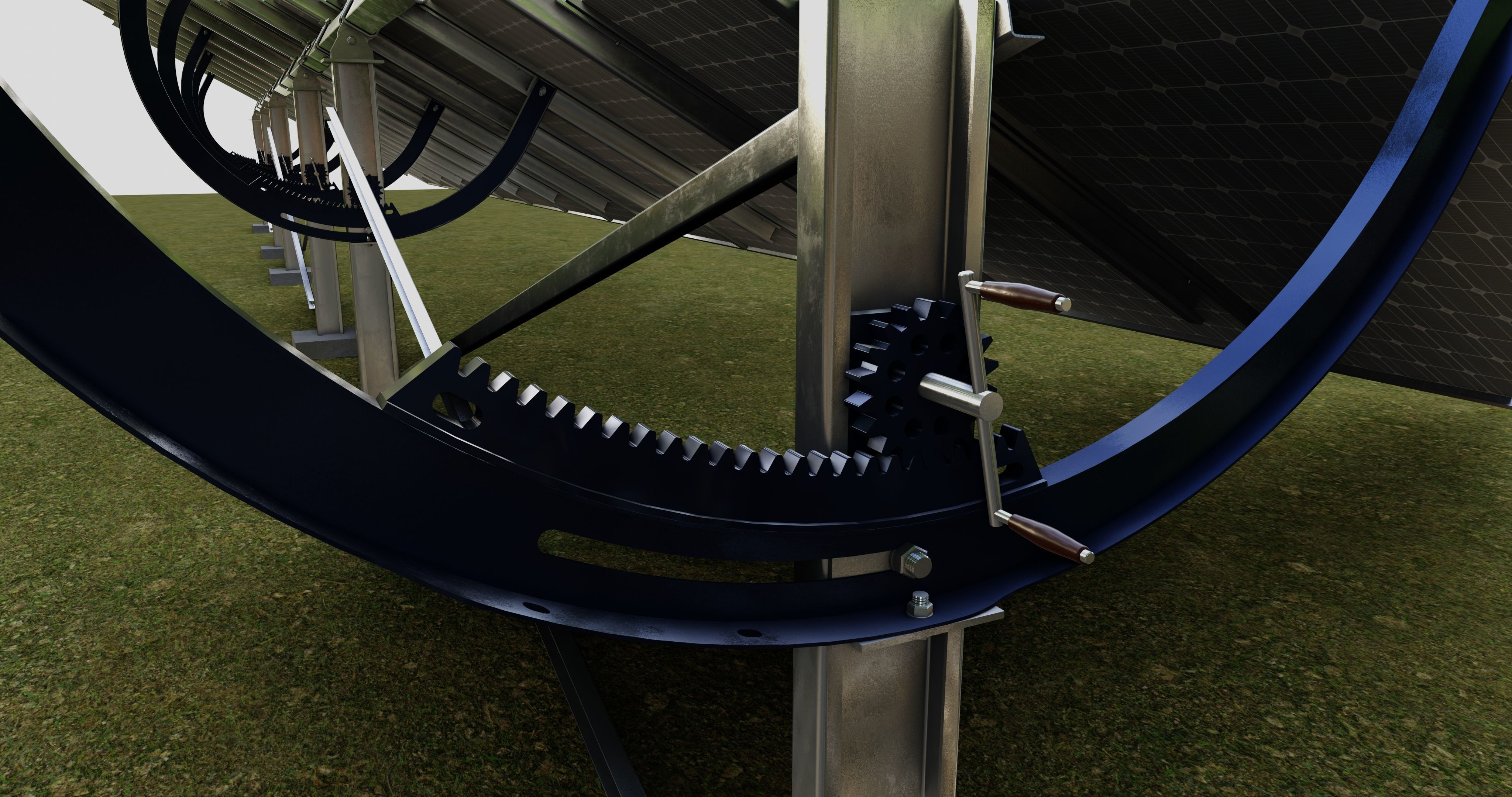 Manual Tracker Solar Energy Structure Type-2 3D model_7