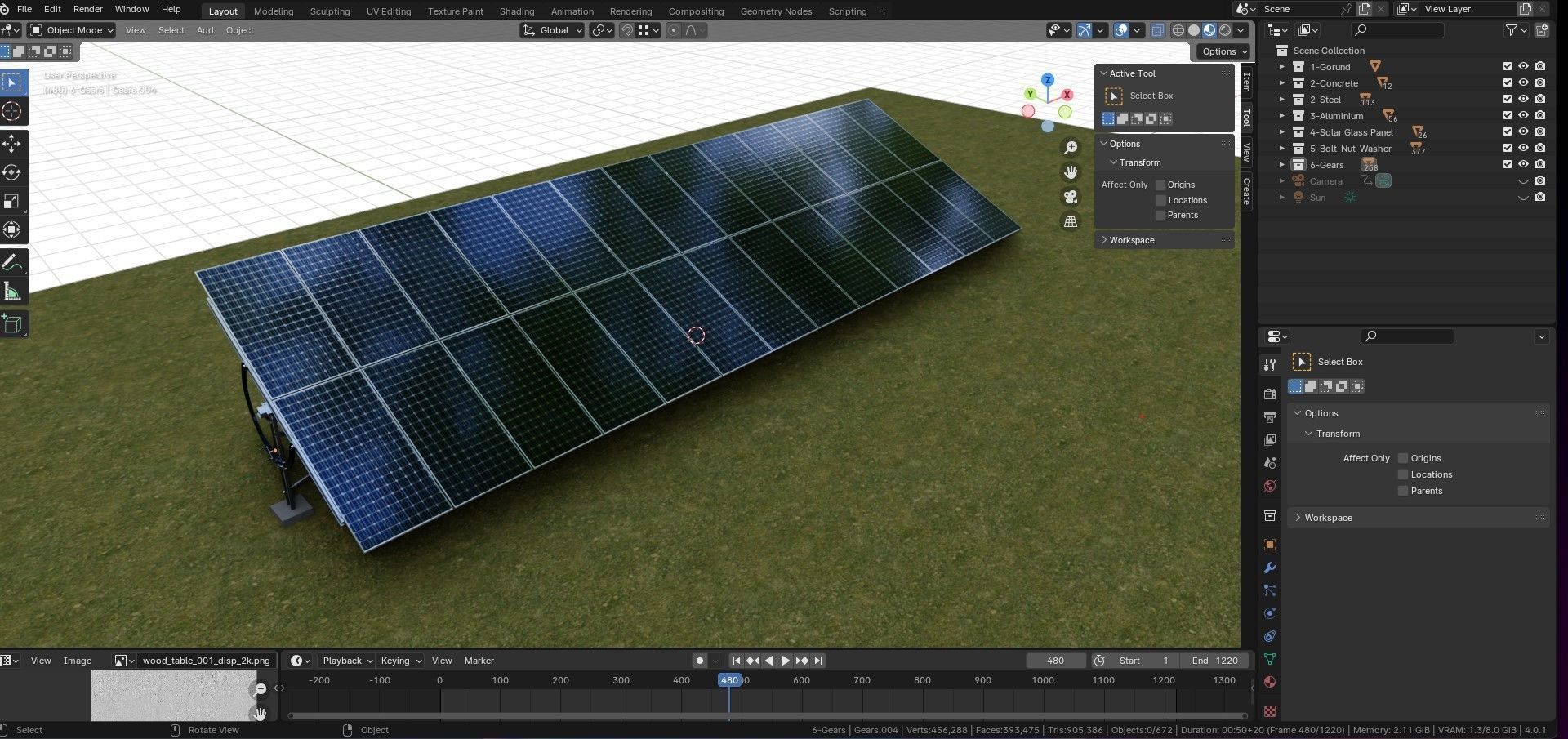 Manual Tracker Solar Energy Structure Type-2 3D model_28