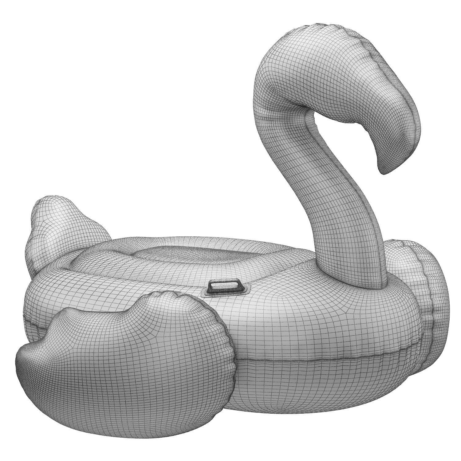 pink Intex mega flamingo Inflatable Island  3D model_4