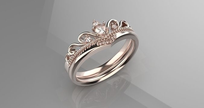 jewelry crown ring 3d model 3D print model