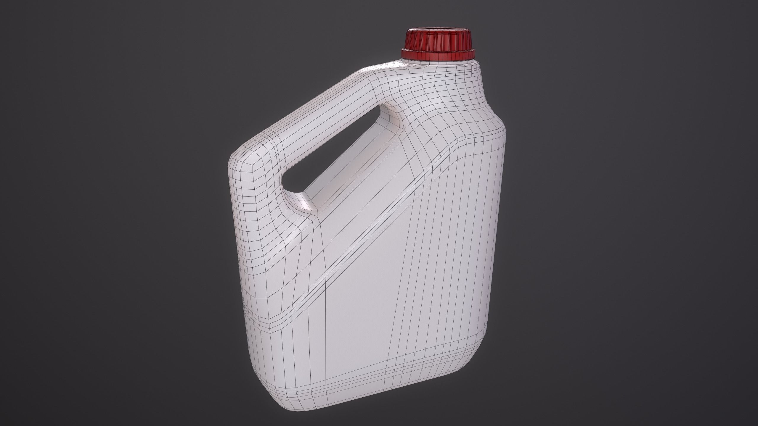 Plastic Canister Low-poly 3D model_7