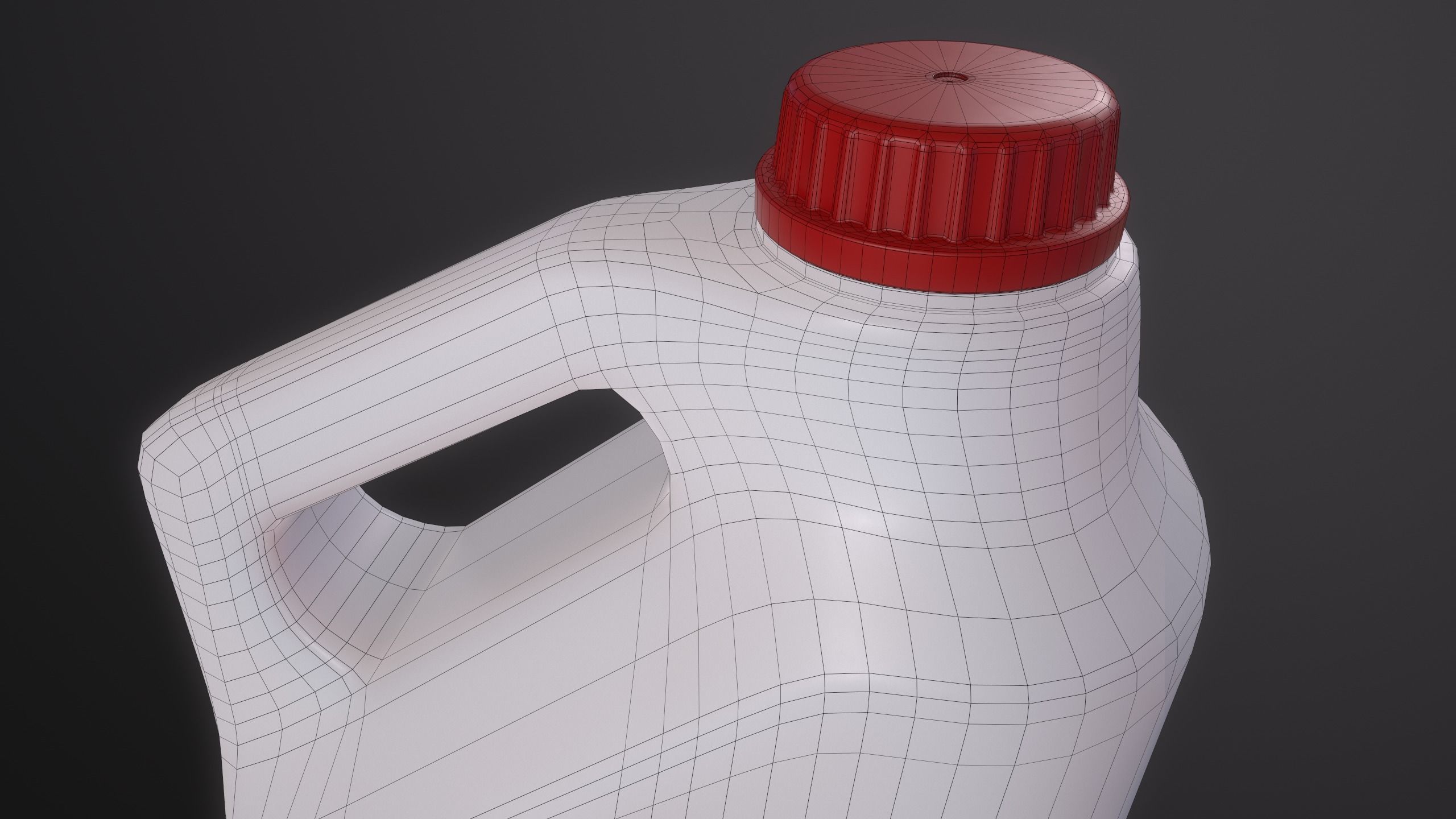 Plastic Canister Low-poly 3D model_9