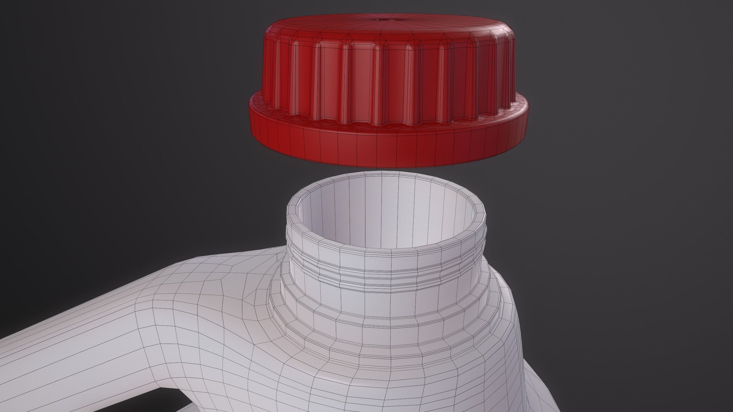 Plastic Canister Low-poly 3D model_10