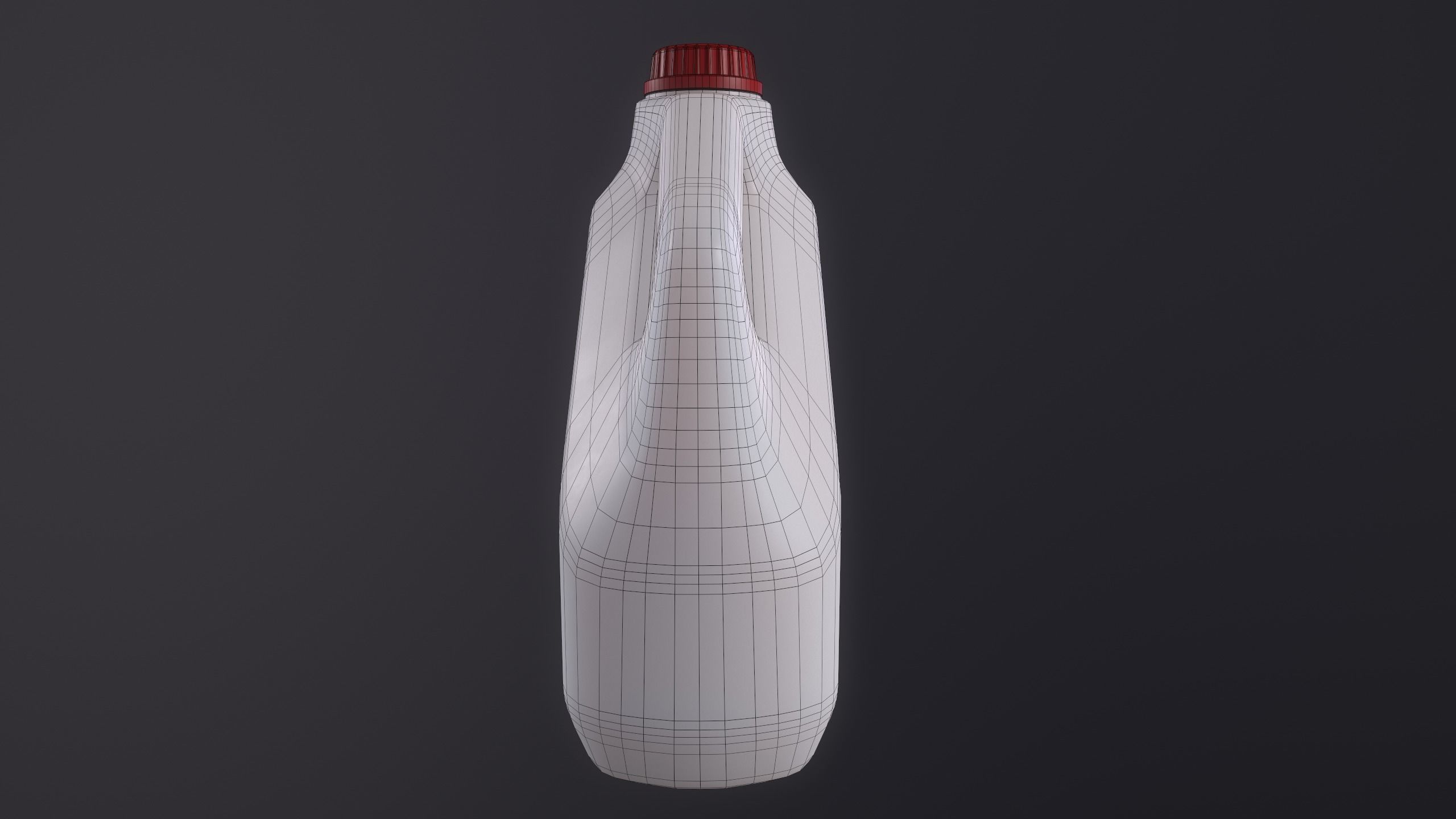 Plastic Canister Low-poly 3D model_8