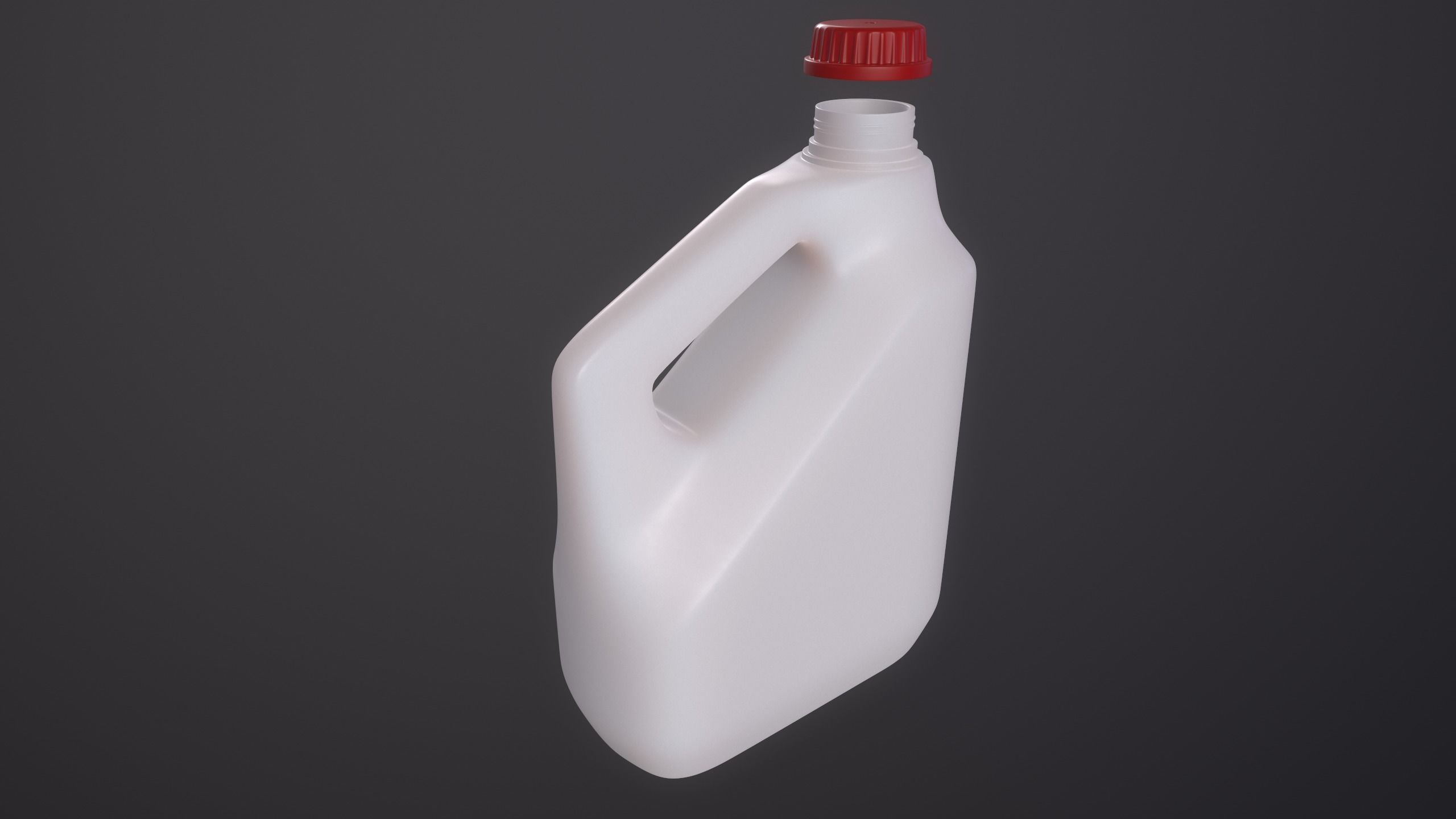 Plastic Canister Low-poly 3D model_2