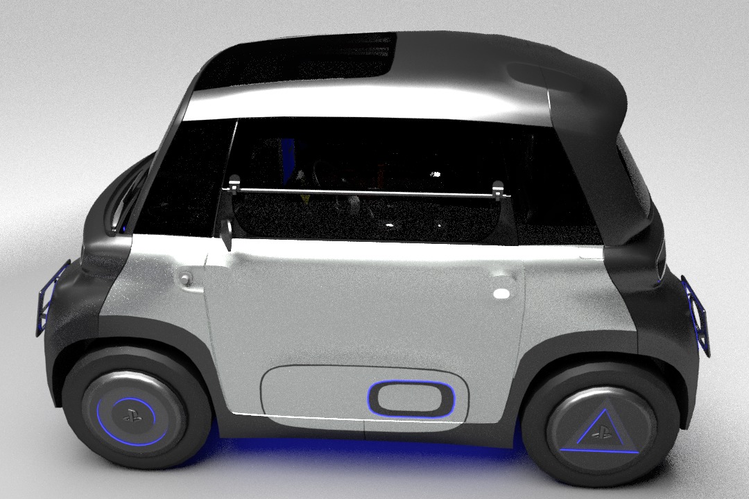 Playstation Car 3D model_2