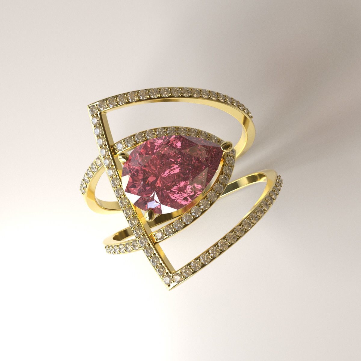 Special  Engagement Ring Free 3D print model_4