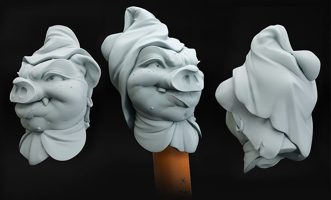 The Vampire Pig - Toy model to print  Part 01 Free 3D print model