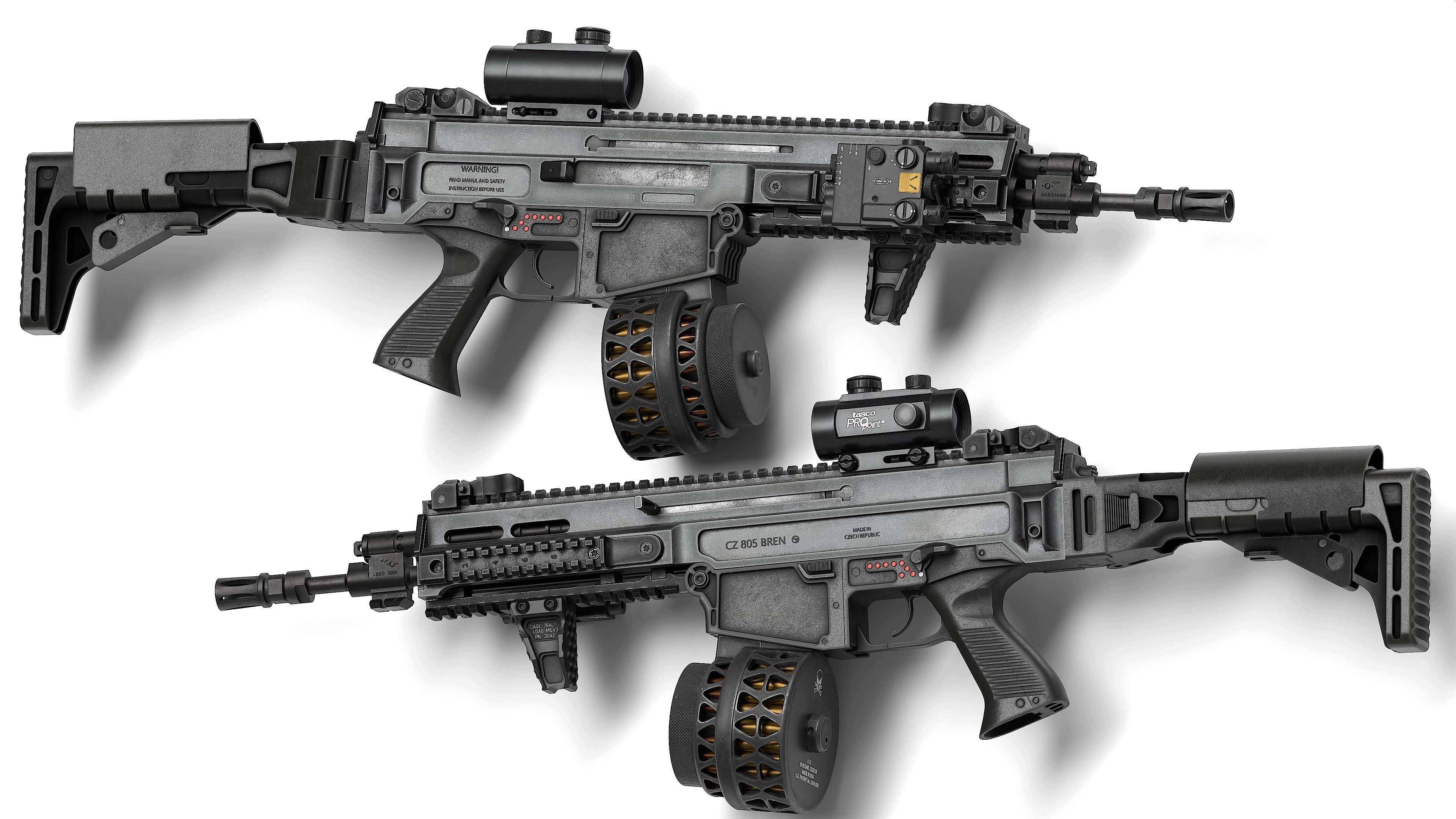 Bren CZ 805 A1 A2 V1 Low-poly 3D model_3