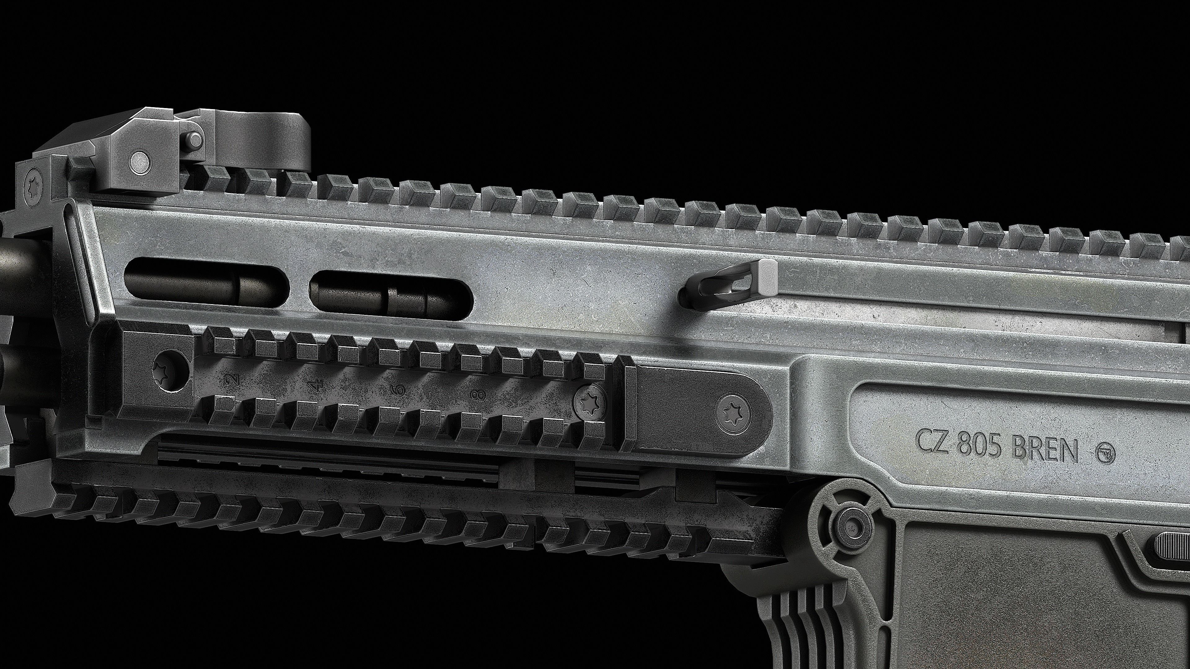 Bren CZ 805 A1 A2 V1 Low-poly 3D model_9