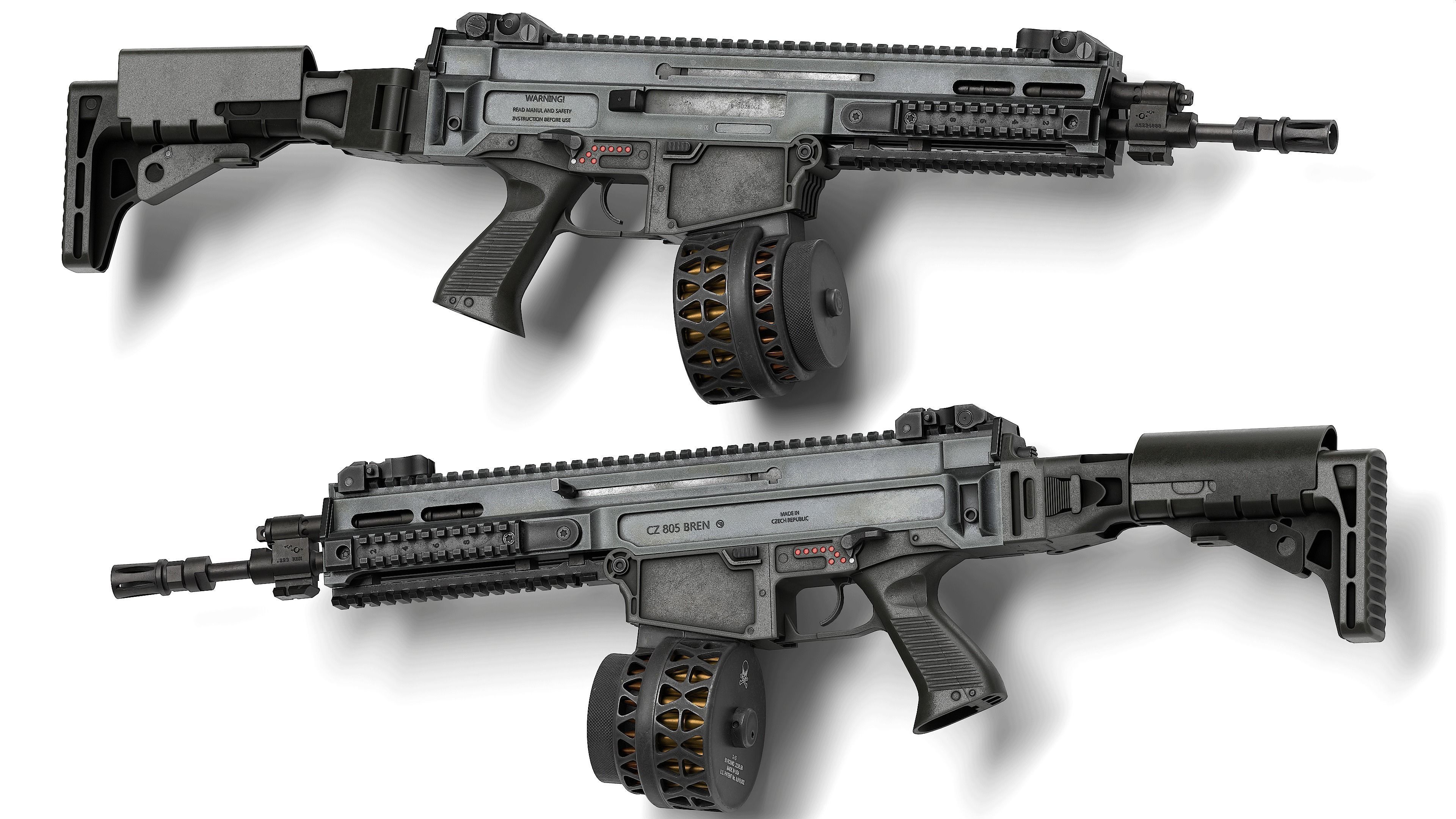 Bren CZ 805 A1 A2 V1 Low-poly 3D model_4