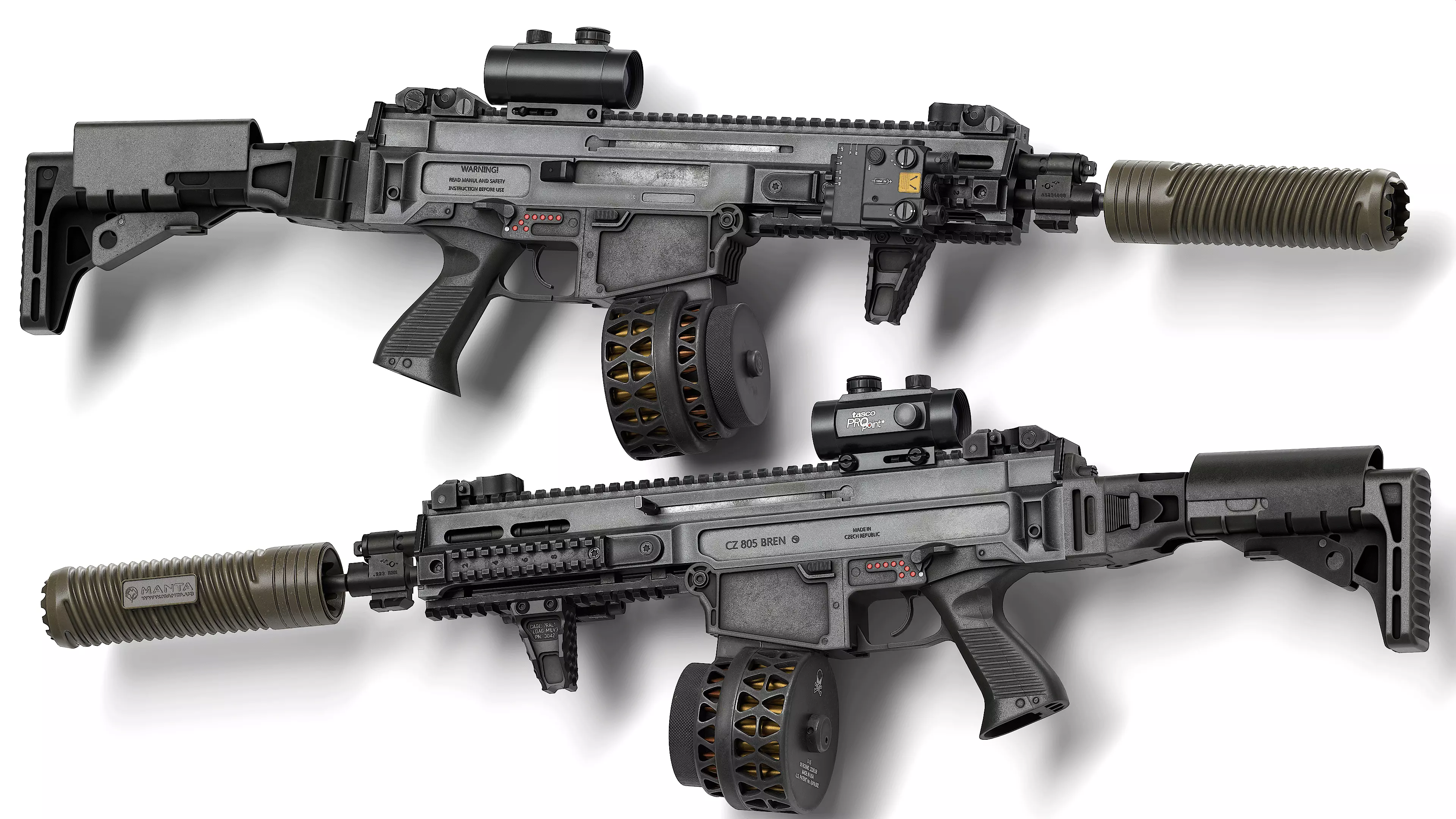 Bren CZ 805 A1 A2 V1 Low-poly 3D model_0