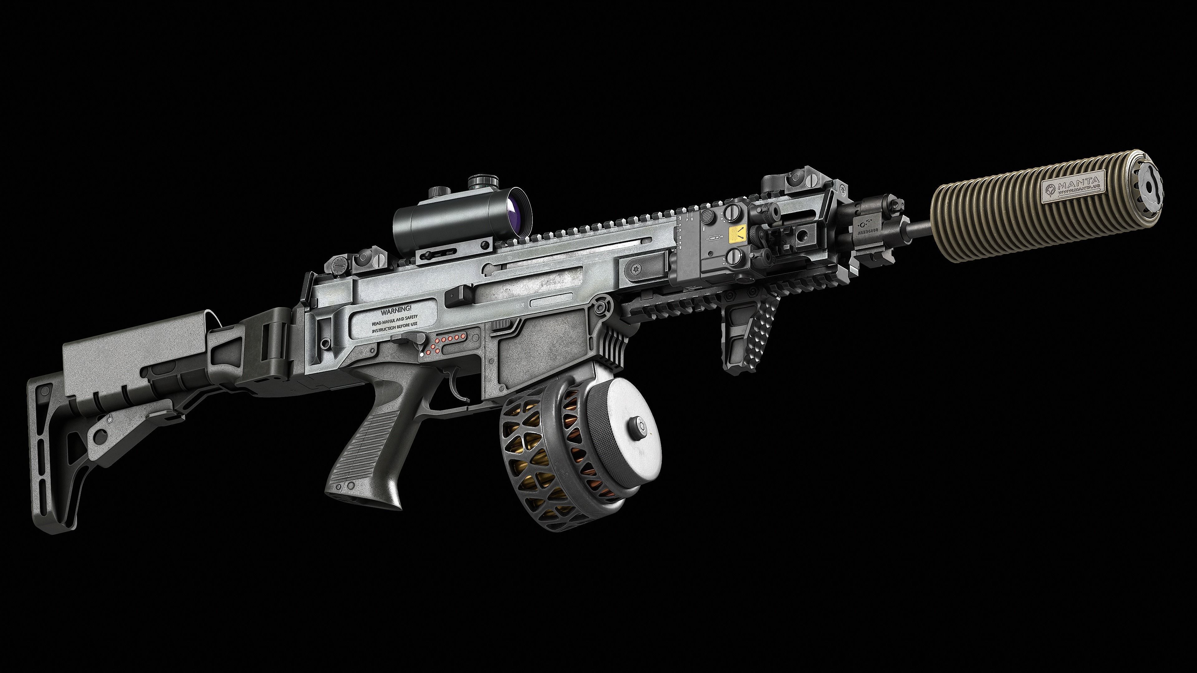 Bren CZ 805 A1 A2 V1 Low-poly 3D model_5