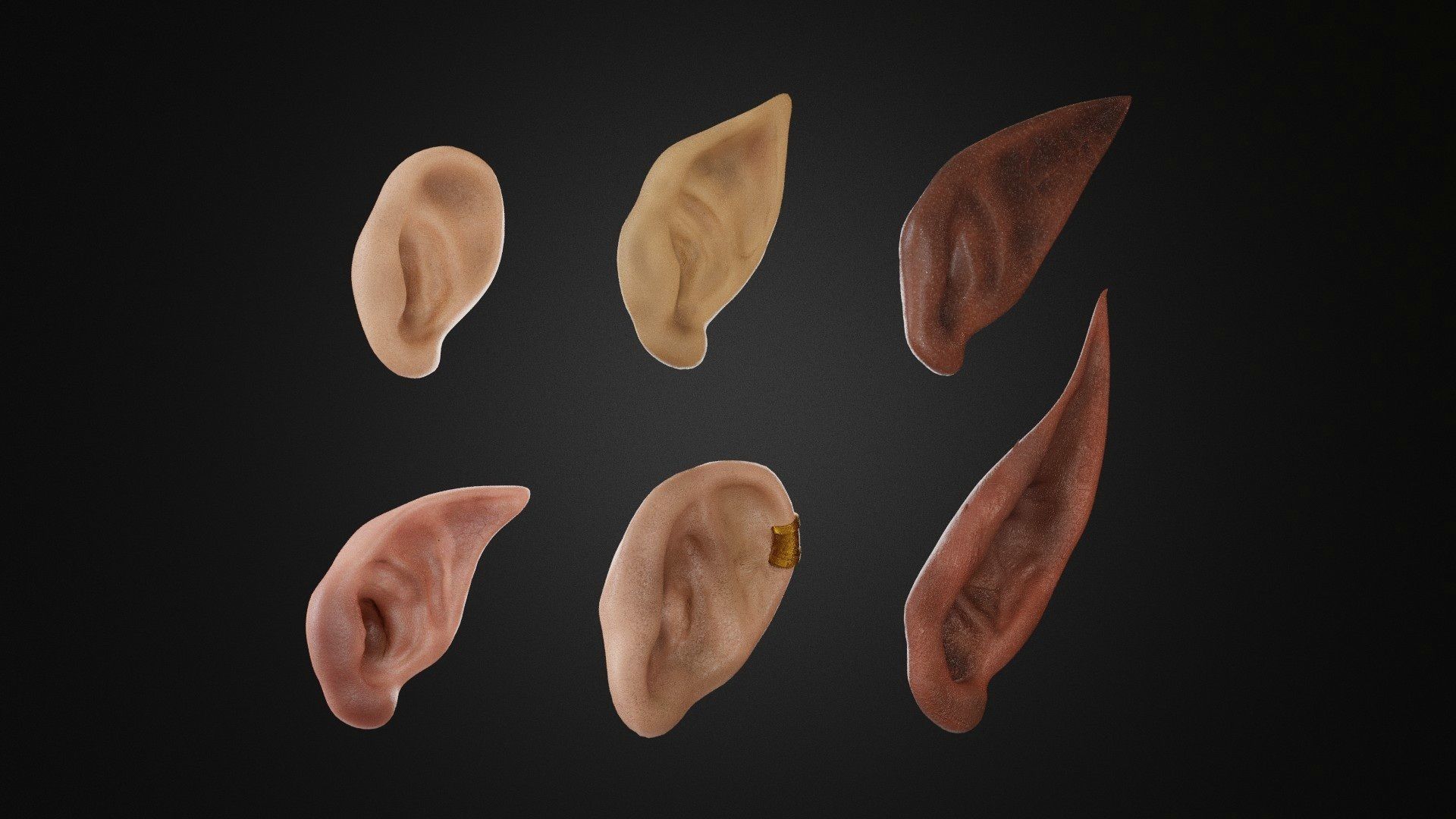 ear set Low-poly 3D model_3