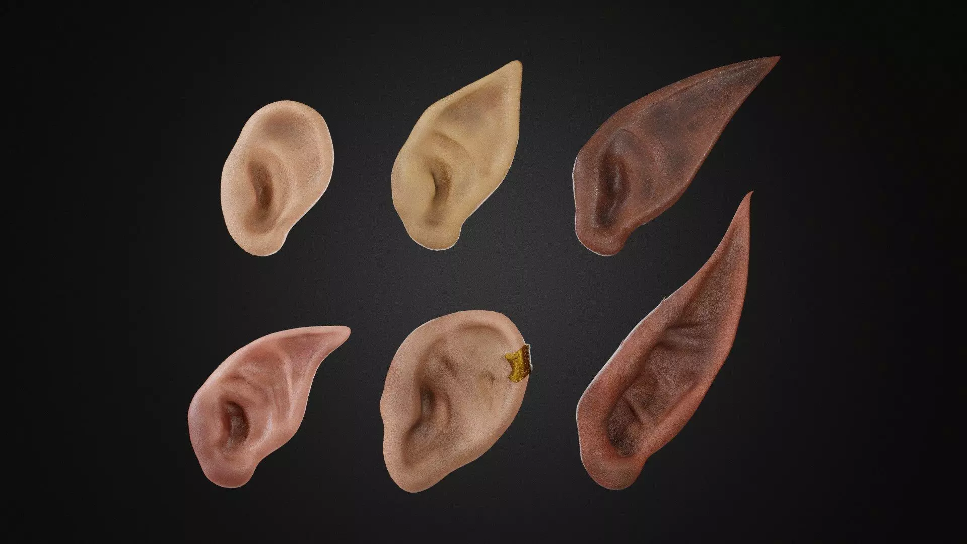 ear set Low-poly 3D model_0