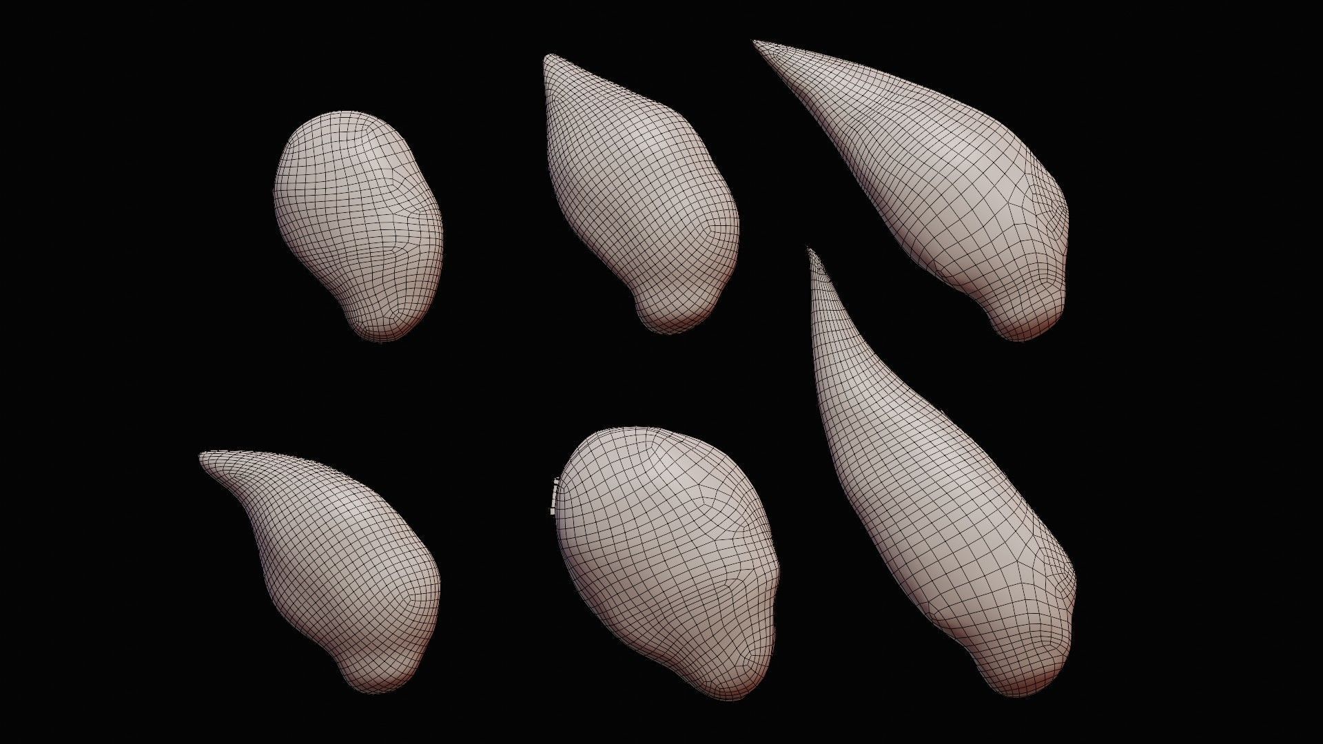 ear set Low-poly 3D model_6