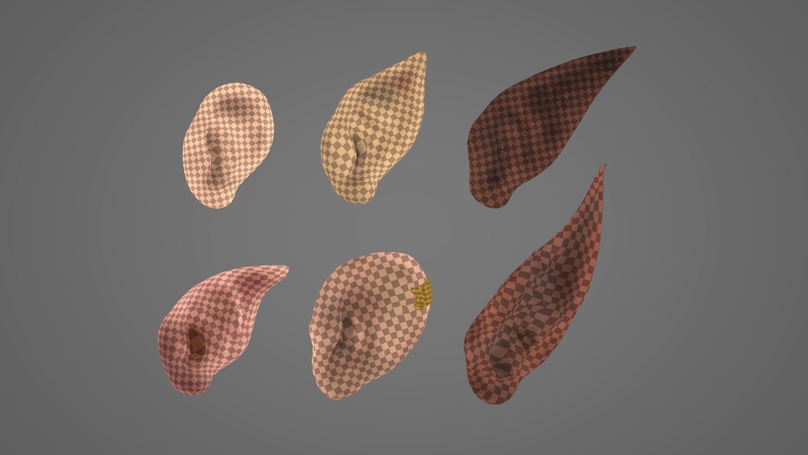 ear set Low-poly 3D model_5