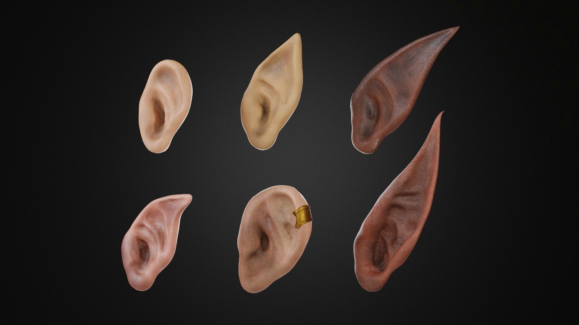 ear set Low-poly 3D model_2