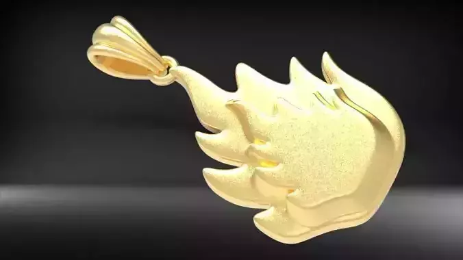 Fire Flame Charm Flamming Necklace Pendant Jewelry